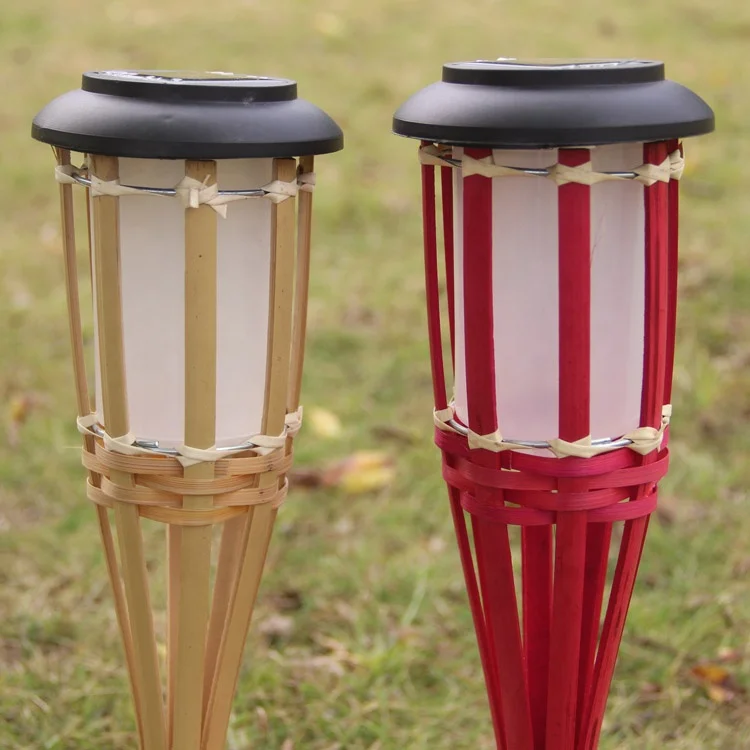 Bamboo Garden Lighting Solar LED Garden Torch