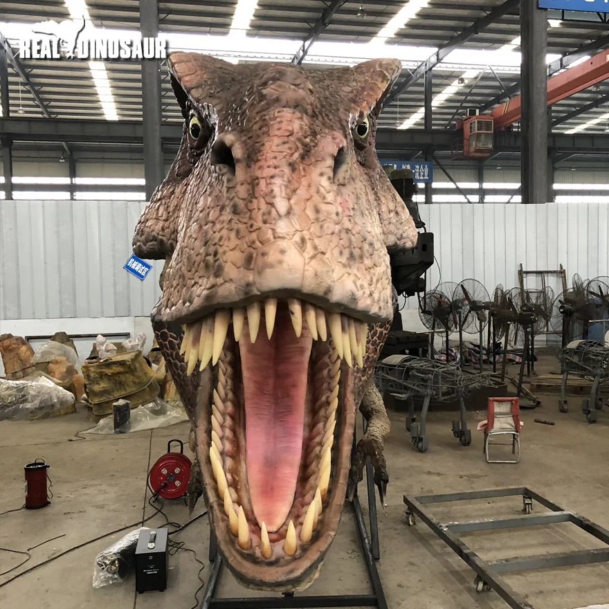  T-Rex голова аниматронного динозавра Реалистичные движения модель