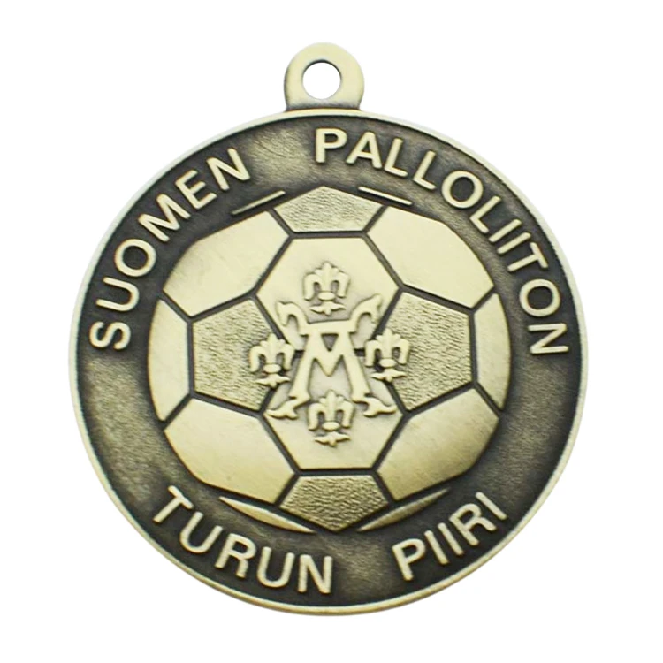 Wholesale Manufacturer Design Custom Big Personalized Football Gold Medals Collecting For Soccer