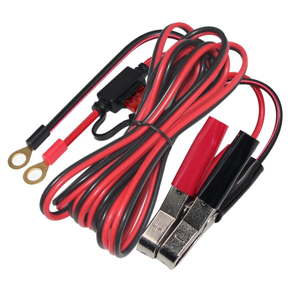 2FT 3FT Jumper Wires 150A 50A Gold 2 Alligator Clips To Ring Terminal Extension Solar Cable (1600674880433)