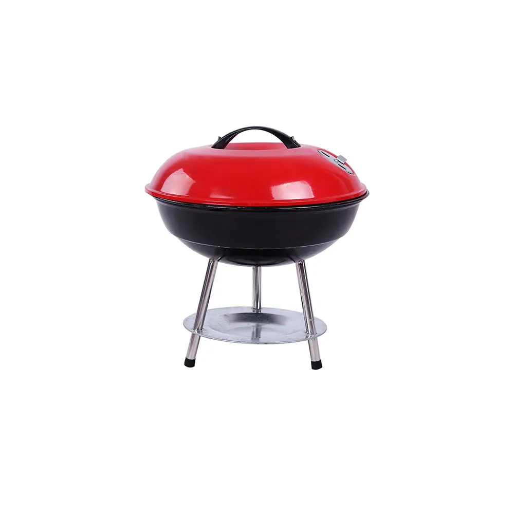 Portable Charcoal for Outdoor Grilling Barbecue BBQ Kettle Outdoor Picnic Kettle BBQ Grill with black enamel Round BBQ Grill