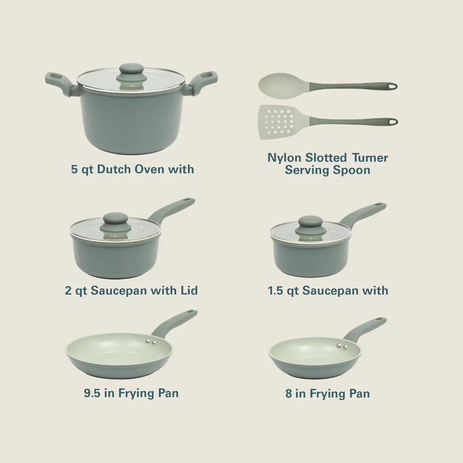 Hot sale Forged aluminum cookware pot set kitchen cooking pot set cookware non stick pan cookware sets Non Stick coating frypan