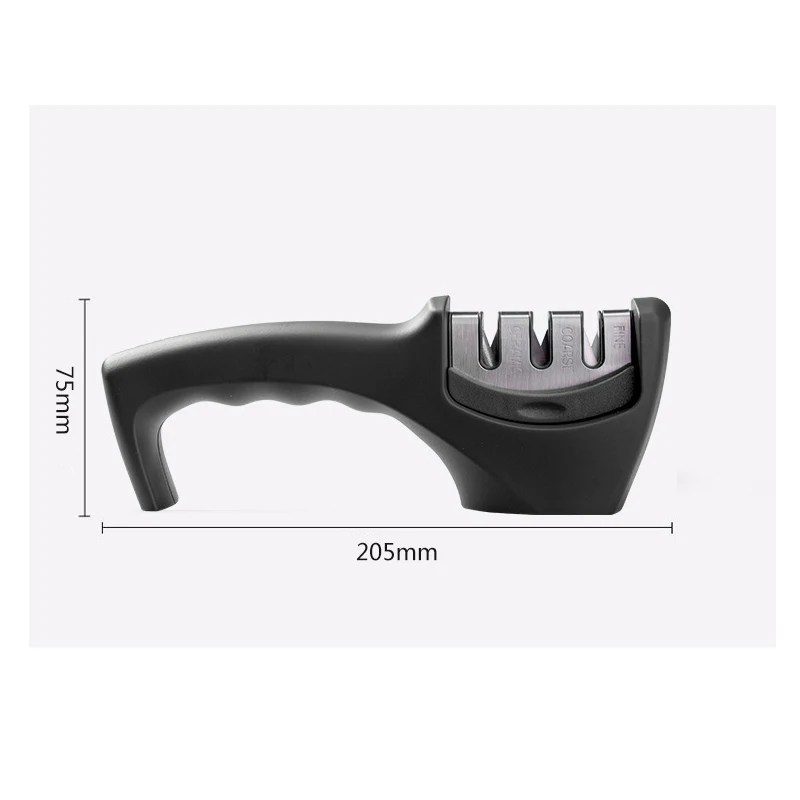 kitchen gadgets 2022 Accessories Manual Stainless Steel professional 3-section Handheld knife sharpener