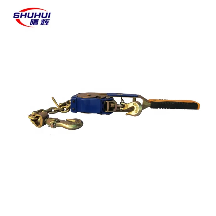 Heavy Duty Chain Type Tightener Hand Puller Chain Tensioner with Two Hooks Ratchet Puller