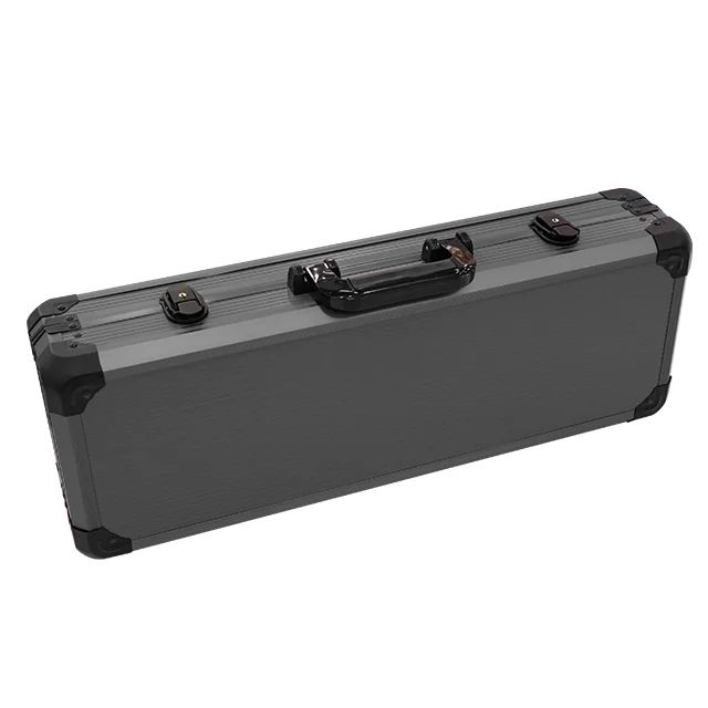 YH High Quality 500pcs Poker Chips Thicken Black Aluminum Case With Foam Padding
