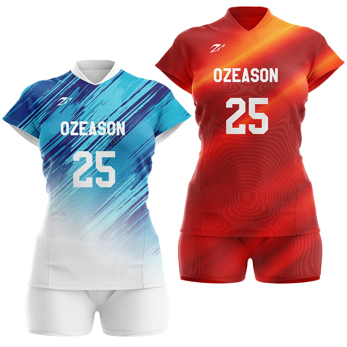 New design print volleyball jersey set custom quick dry breathable beach volleyball uniforms