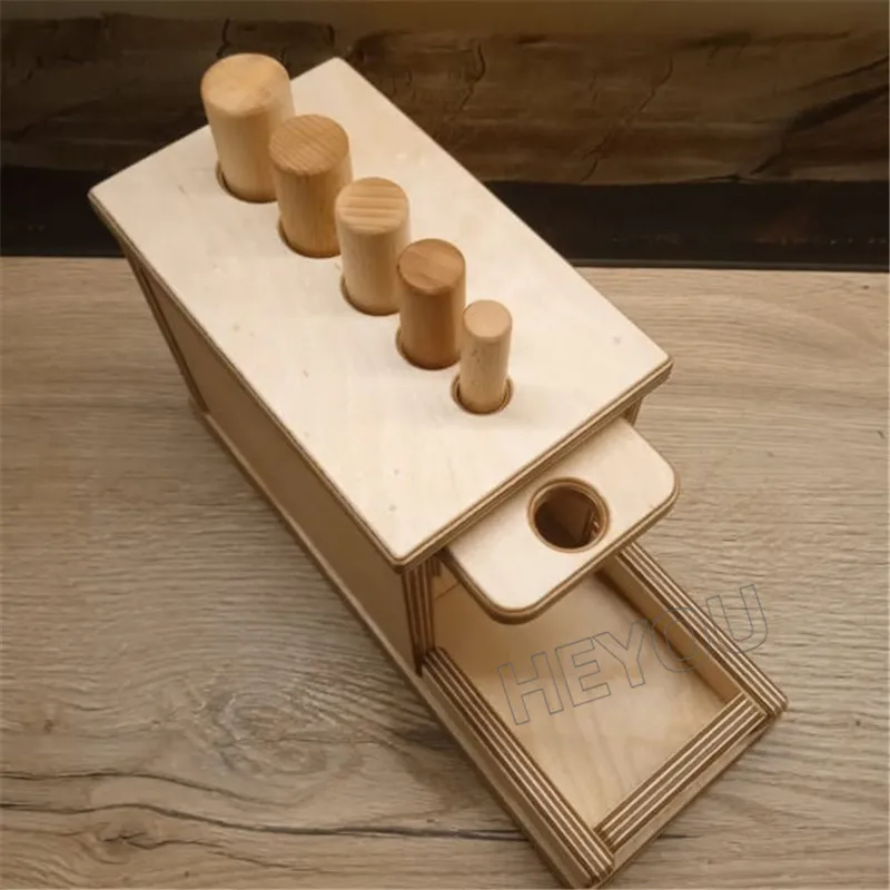 Montessori Cylinder drop Learning Educational Toy for Toddlers Unisex Baby Wooden toys