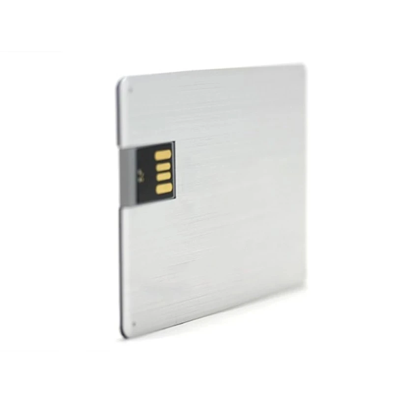 Metal Usb Key Flash Drive Memory Stick U Disk Business Credit Card Custom Logo Pendrive 4Gb 8Gb 16Gb 32Gb 2.0 3.0