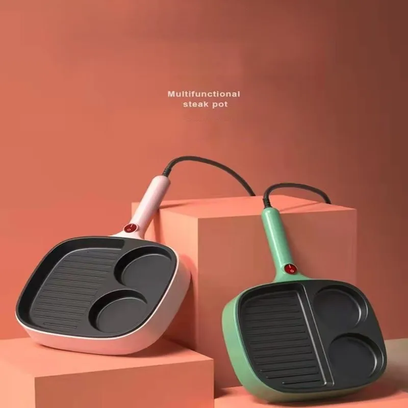 Мини Многофункциональный блин форма для жарки яиц в виде стейк электрическая сковорода 3-в-1 Завтрак машина для дома