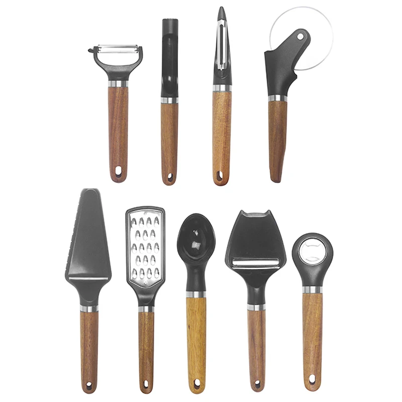 Wholesale Kitchen Accessories Stainless Steel Peeler Grater Lemon Tools Small Plastic Kitchen Gadgets with Wood Handle