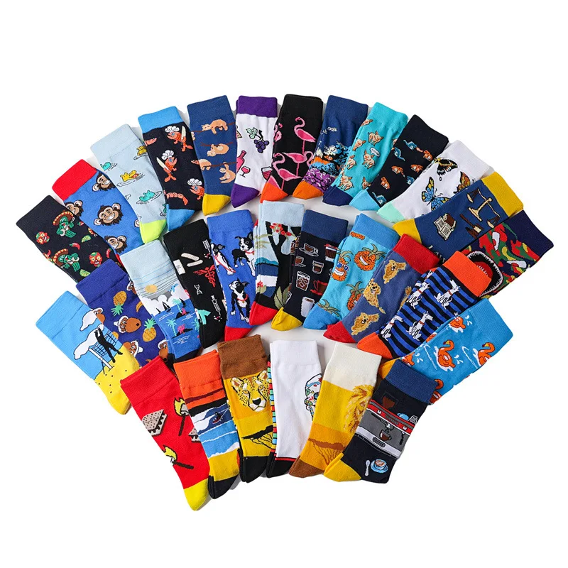 2024 Cartoon Weed Character Designer Sock Funny Patterned For Men  Women Wholesale Novelty Custom Animal Print Socks