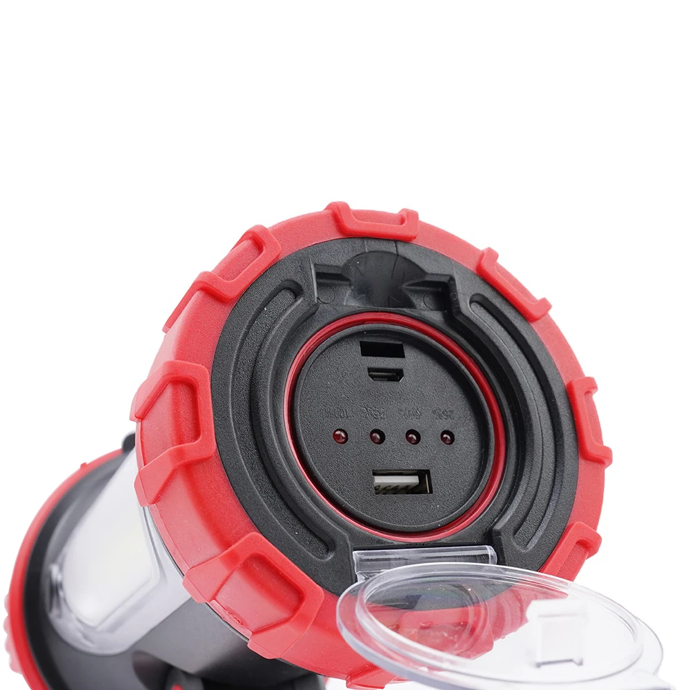 Outdoor Tent Emergency IPX67 Handheld Flashlight Spotlight Torch Camping Lantern Rechargeable Side Lights LED Searchlight