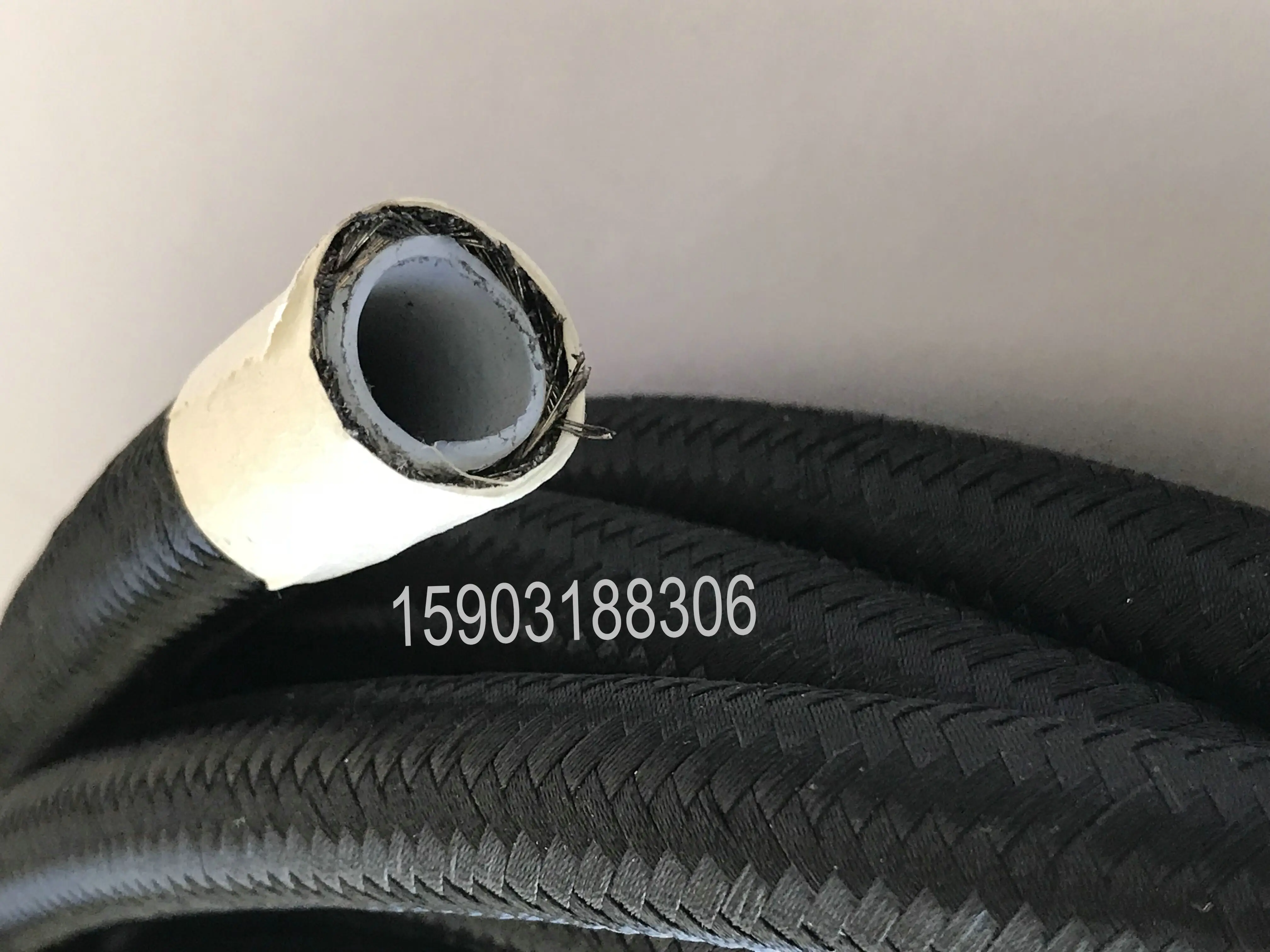 
Flexible High Pressure Stainless Steel Braided Hydraulic PTFE Nylon Covered Oil Cooler Hose 