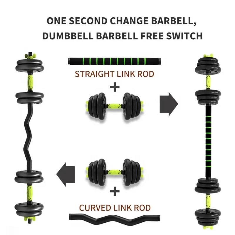 XD Custom Logo Free Weight Adjustable Dumbbell Barbell Set Home Exercise 30KG Cement Dumbbell and Barbell Set