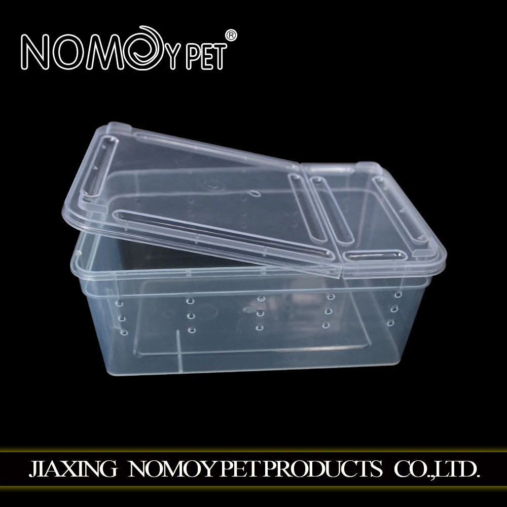 Nomoy Pet best seller White/Black plastic breeding box for reptile frog snake lizards insects and spider H3 19*12.5*7.5cm