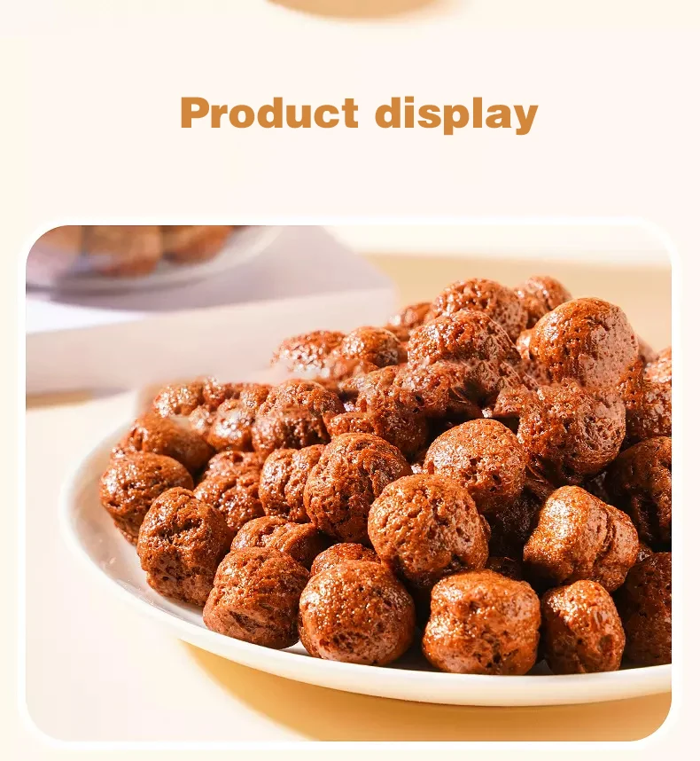 Low-fat cocoa honey balls 180g 0-fat cereal crispy dense circle snacks light calorie chocolate balls ready-to-eat breakfast