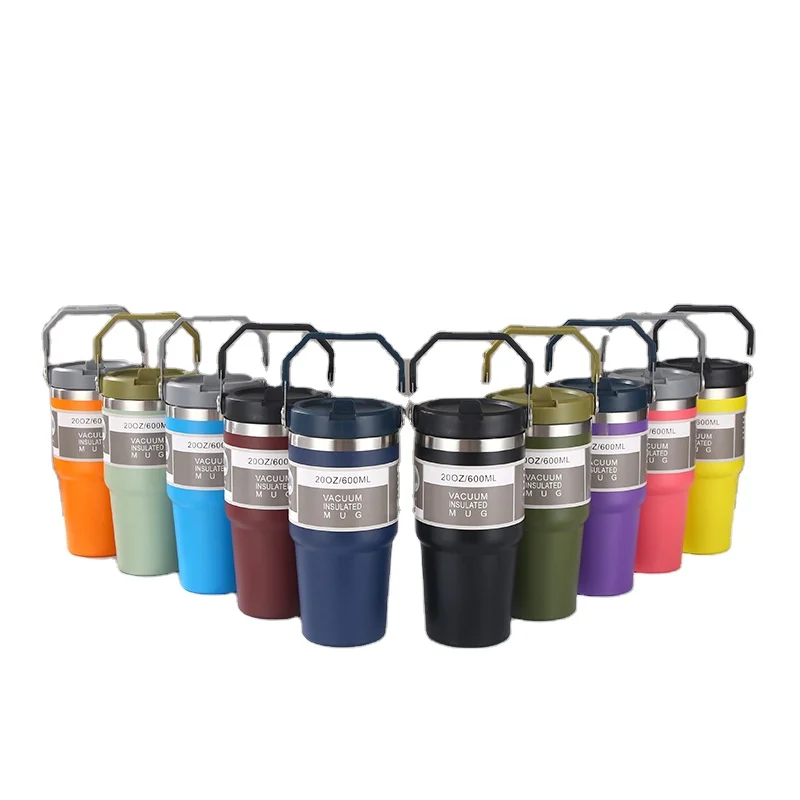 Hot Selling Large Capacity Tumbler Mugs Gym Sports Thermos Cup with Straw Water Bottles for Travel