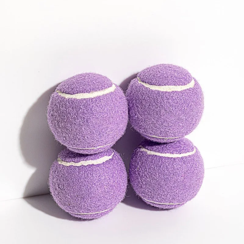 Pet toy ball tennis footprints dog training ball dog throwing toy manufacturer direct sale