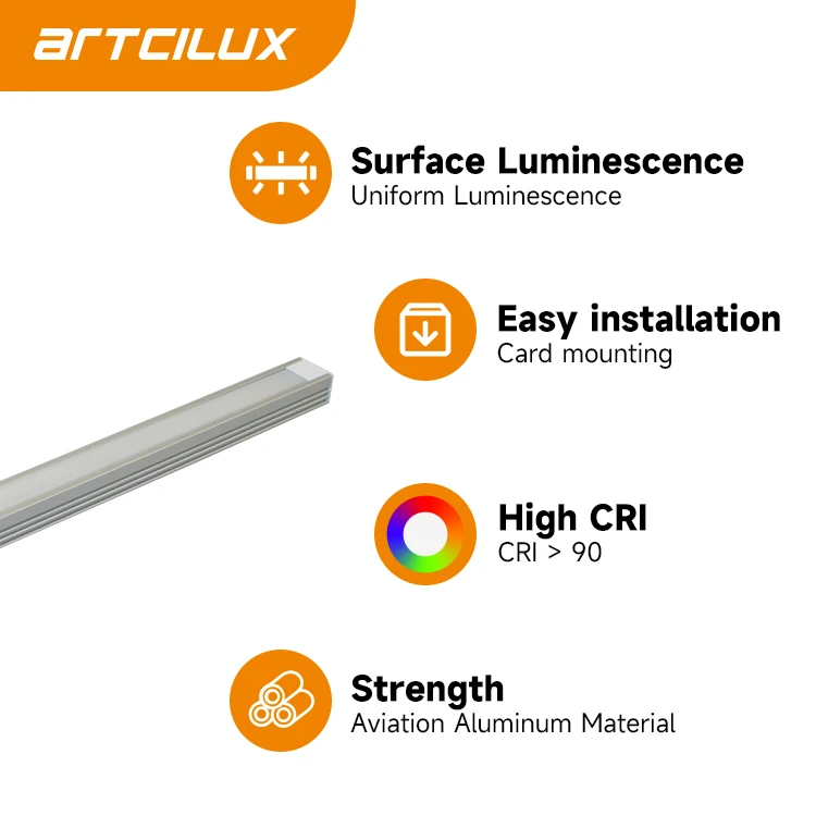 Hot Sale Surface Mounted Strip Lights With Motion Sensor Inside Led Indoor lighting Furniture lighting Aluminum