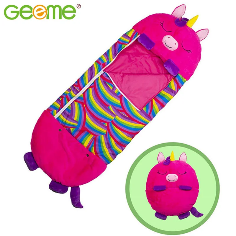 Производитель Geeme Fun мультяшный желтый плюшевый спальный мешок для собак с подушкой детей