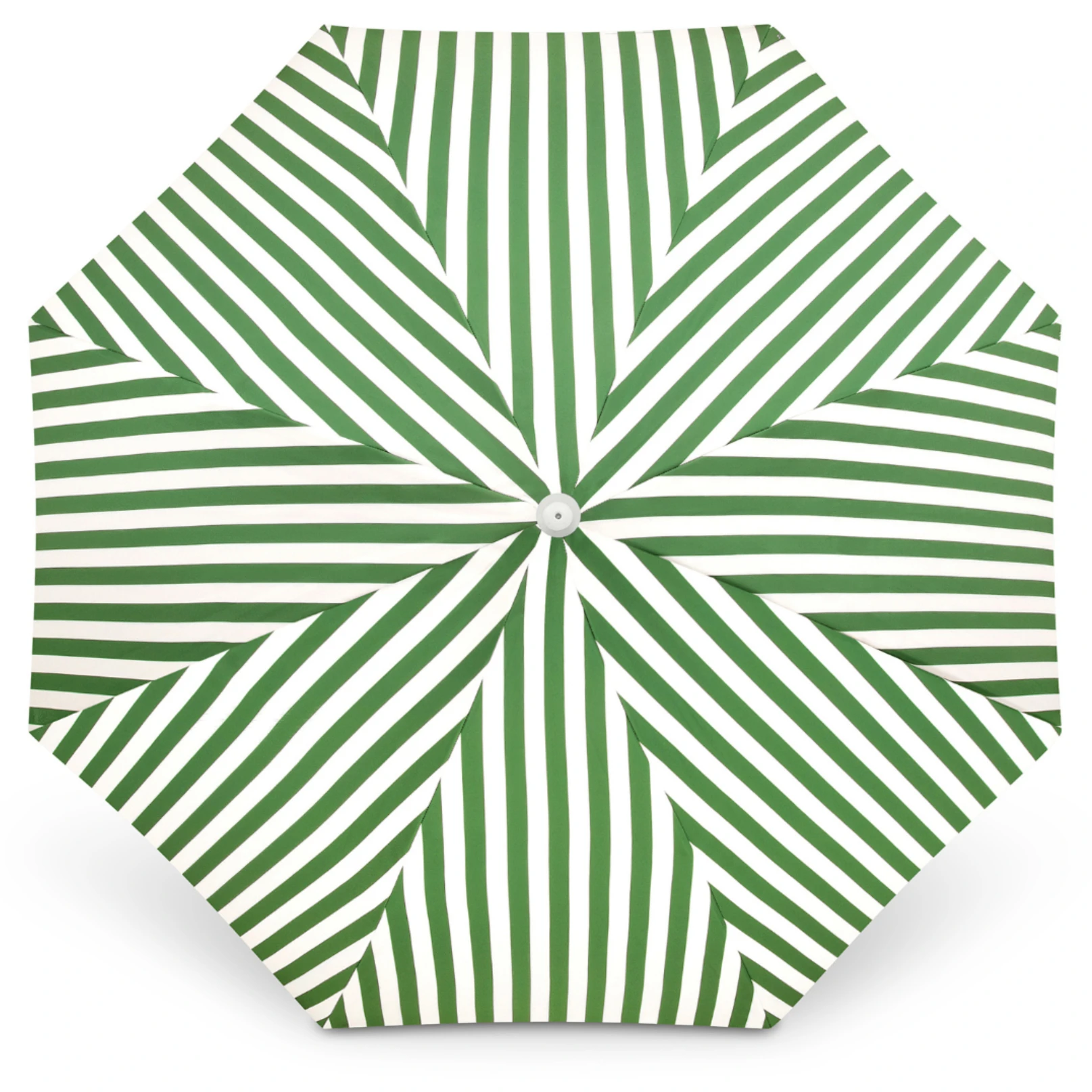 Custom 6ft 6.5ft Summer Essentials Green Striped Outdoor Big Parasol Cotton Fringed Canvas Beach Umbrella with Sand Anchor