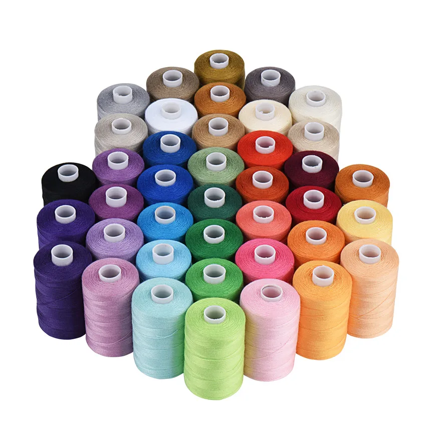 Wholesale Sewing Machines Weaving Thread 40/2 5000yds 100% Polyester Sewing Thread