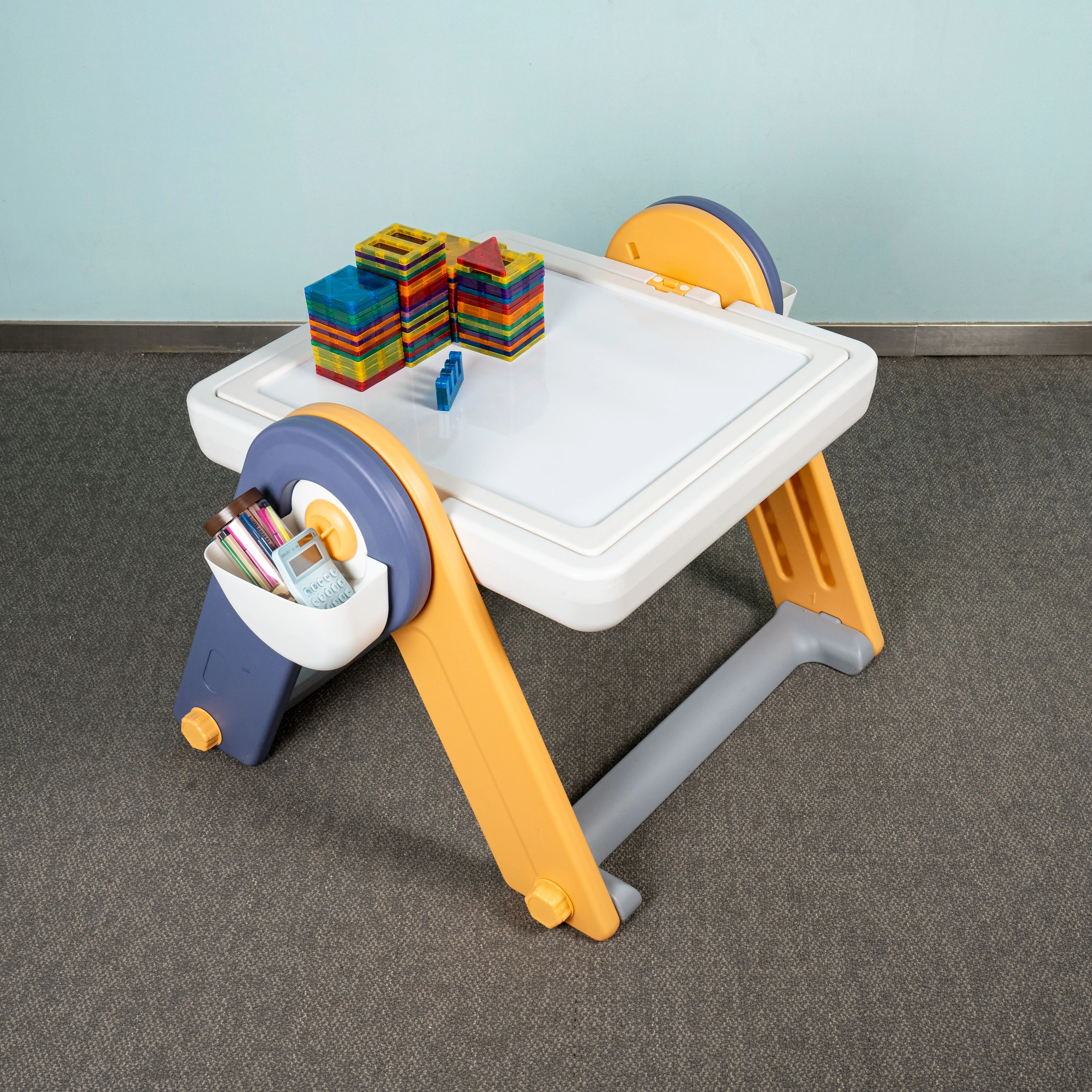 Preschool Desks Multifunctional Magnetic Drawing Plastic Building Block Table Play Baby Activity Child Tables and Chairs