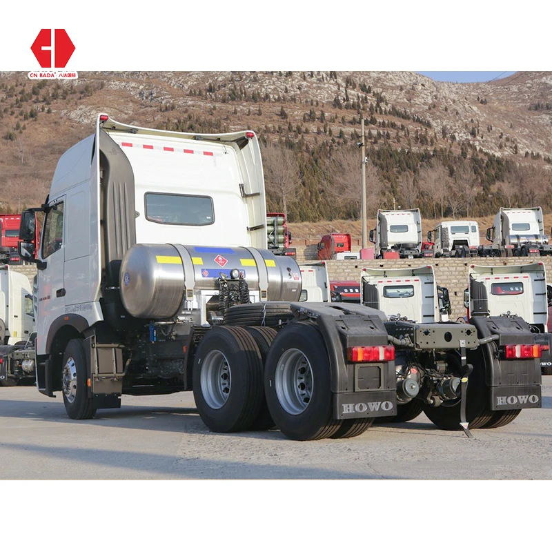 Sinotruk HOWO A7 Prime Mover used diesel engine 420hp howo a7 cng 6*4 tractor truck with high roof for sale