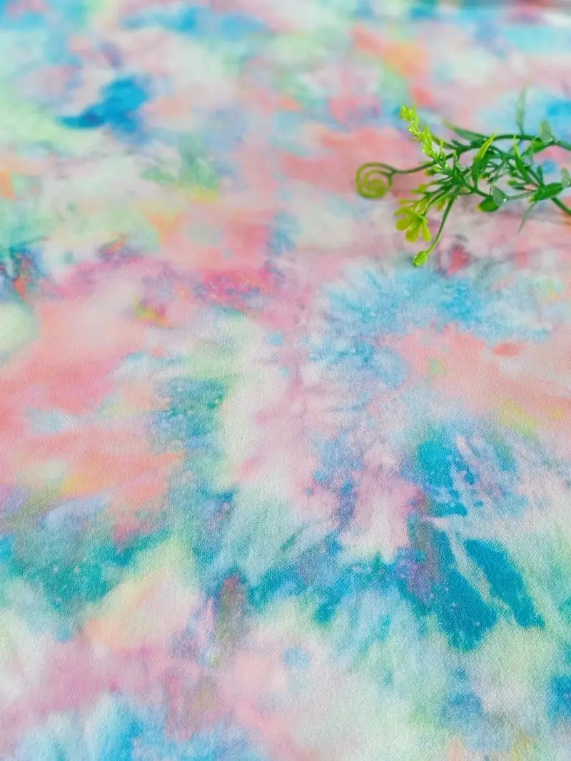 
Factory direct sale soft and skin-friendly crepe fabric tie dye outfits for garment scuba fabric 