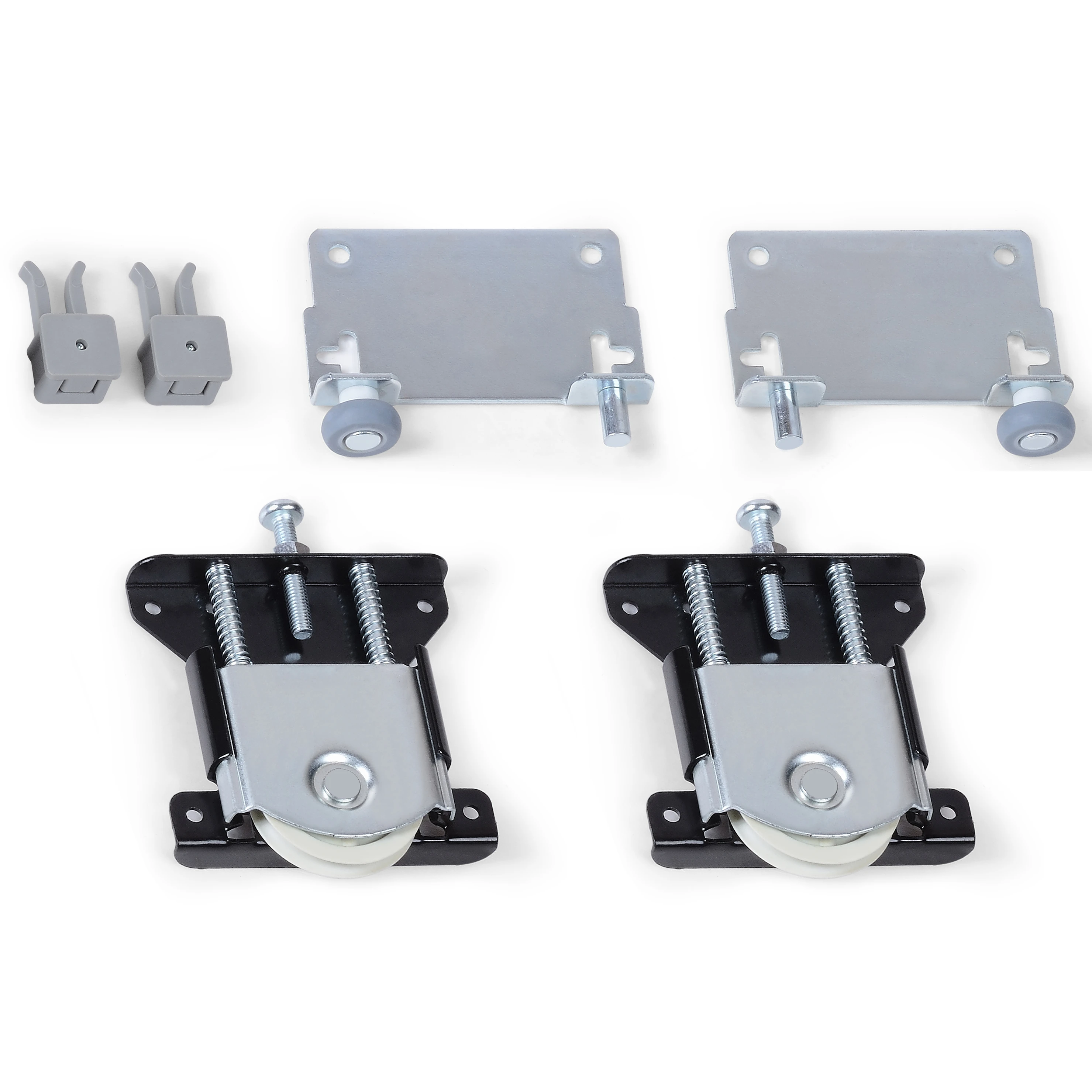 JOB foshan furniture hardware sliding system rollers glass door black cable roller wheel