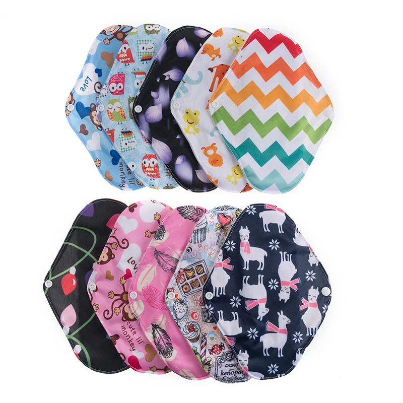 23x31cm large reusable sanitary pads towel napkin heavy flow washable bamboo charcoal cloth menstrual pads for night lady women