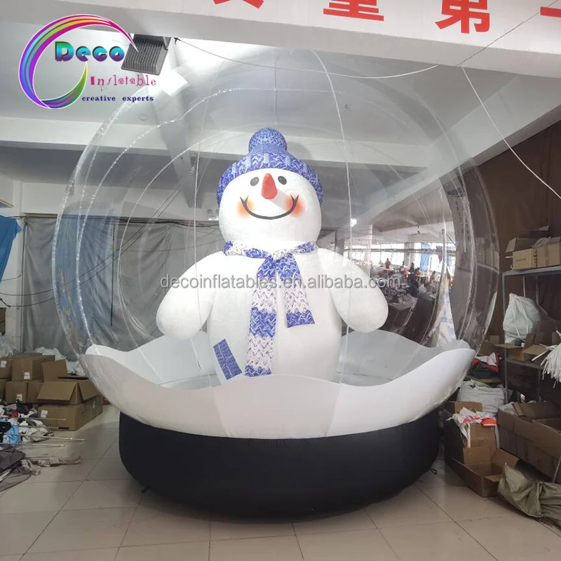Best Design Giant Inflatable Snow Globe Inflatable Snowball With Snow Man