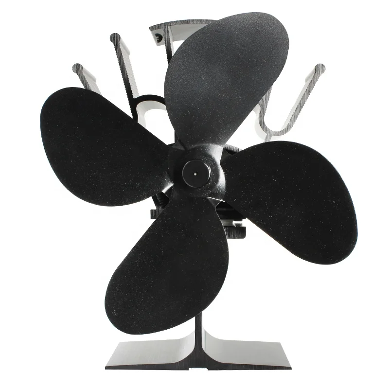 4-Blade Heat Powered Stove Fan for Fireplace Increases 80% More Warm air Than 2 Blade Fan- Eco Friendly