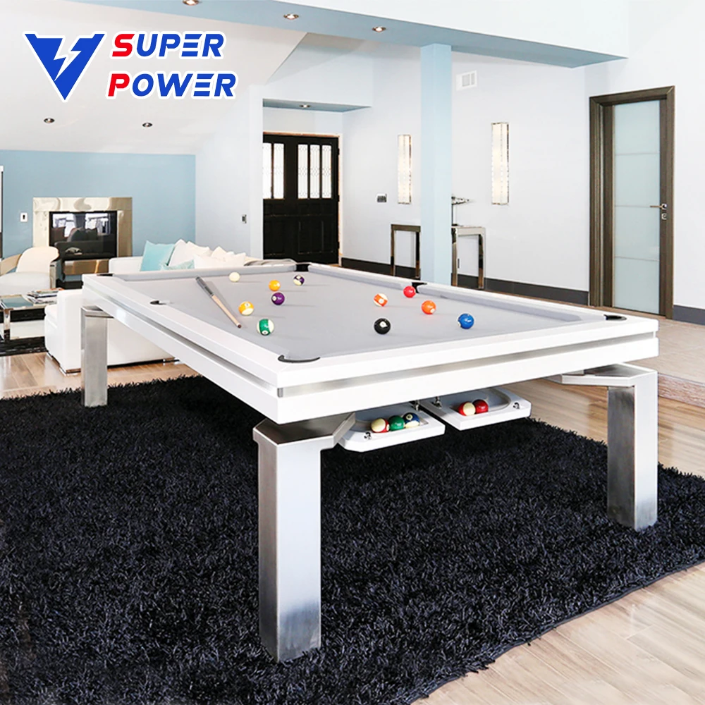 Multi Functional 3 in1 Space Saving Home Furniture Gym Decors Mini Snooker 9ft Metal Billiard Pool Dining Table