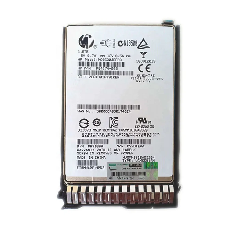P09092-B21 для HPE 1 6 ТБ SAS 12G SSD P09924-001 G9 G10 внешний жесткий диск с Прозрачный Голограмма Hp 2 5 дюйма Ssd