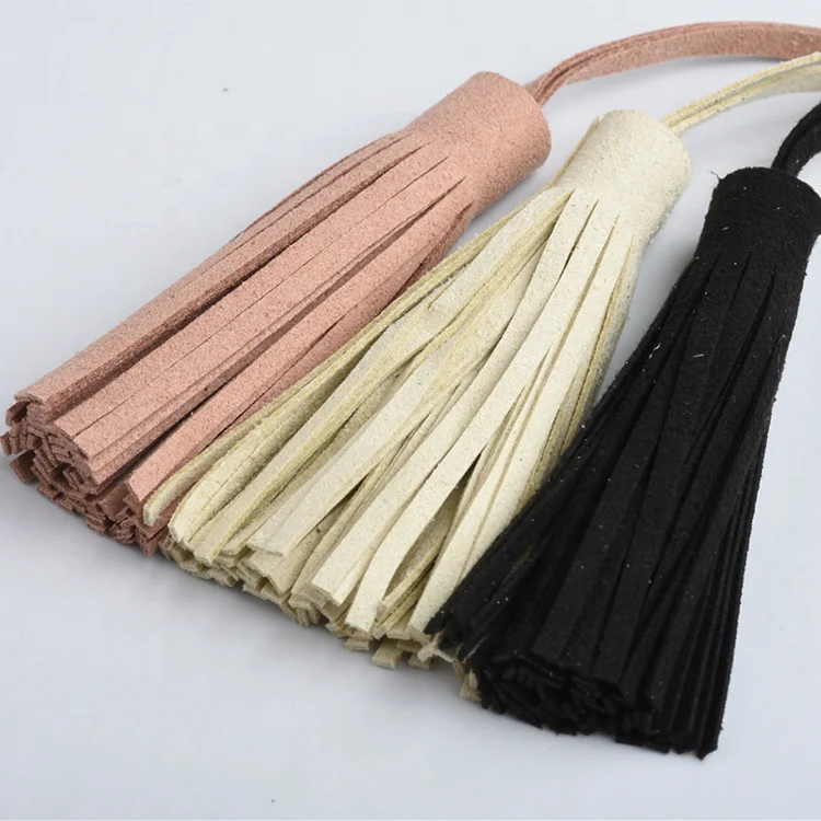 Artificial Leather Suede Macrame Tassel Lace Trim Fringe For Shoe And Bag Accessories
