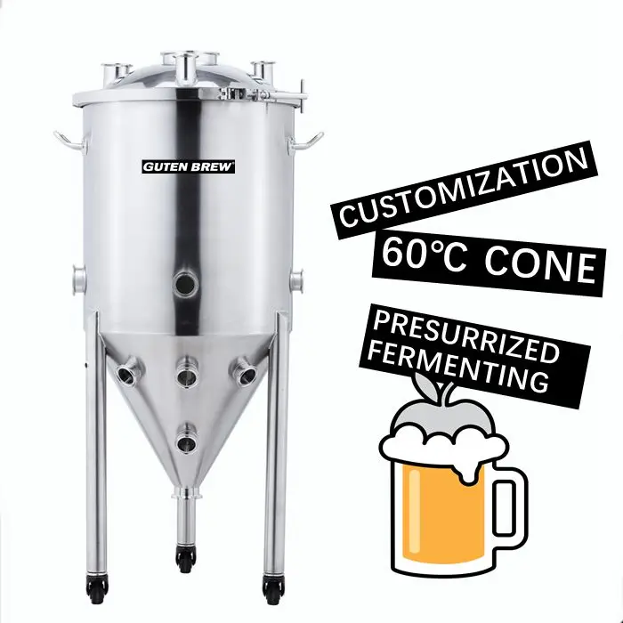 Stainless steel home beer brewing conical fermenter Sanitary stainless steel conical fermenter wine fermentation tank
