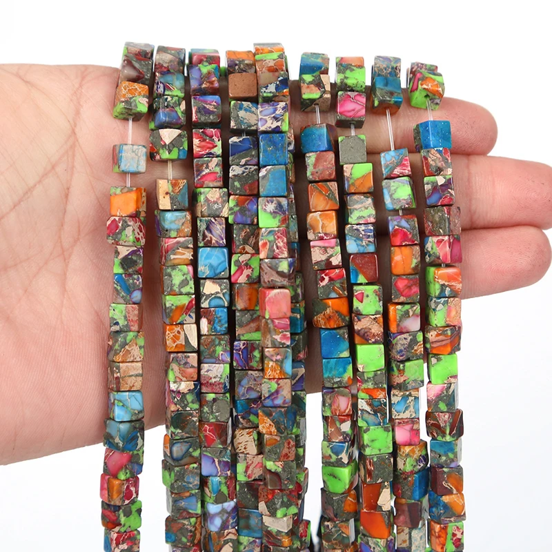 Bead Square Emperor Stone Pine Bead Shoushan Stone round bead Wholesale DIY jewelry bracelet accessories