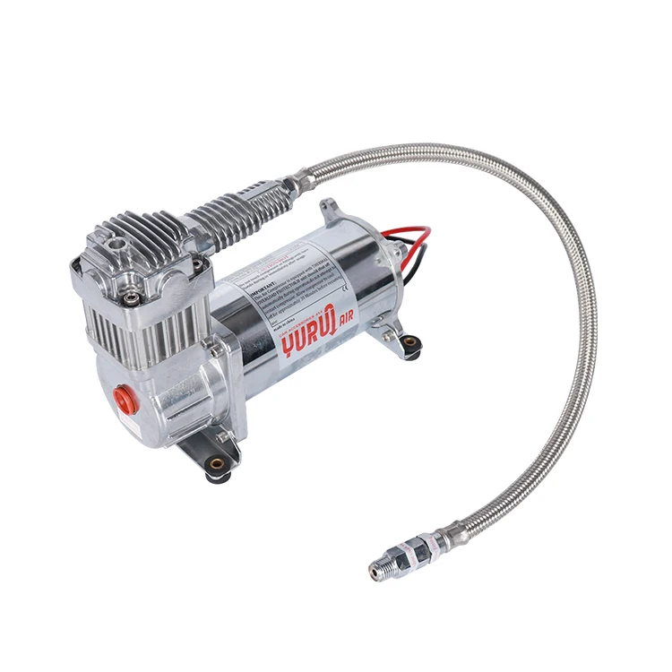 Automobile Mental Silver air compressor 2 Gallon air Tank Universal Car Air Ride Pump Suspension Compressor