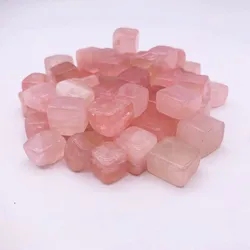 Wholesale Natural Healing Crystals Reiki Chakras Square Rose Quartz Crystal Cubes For Feng shui Decoration