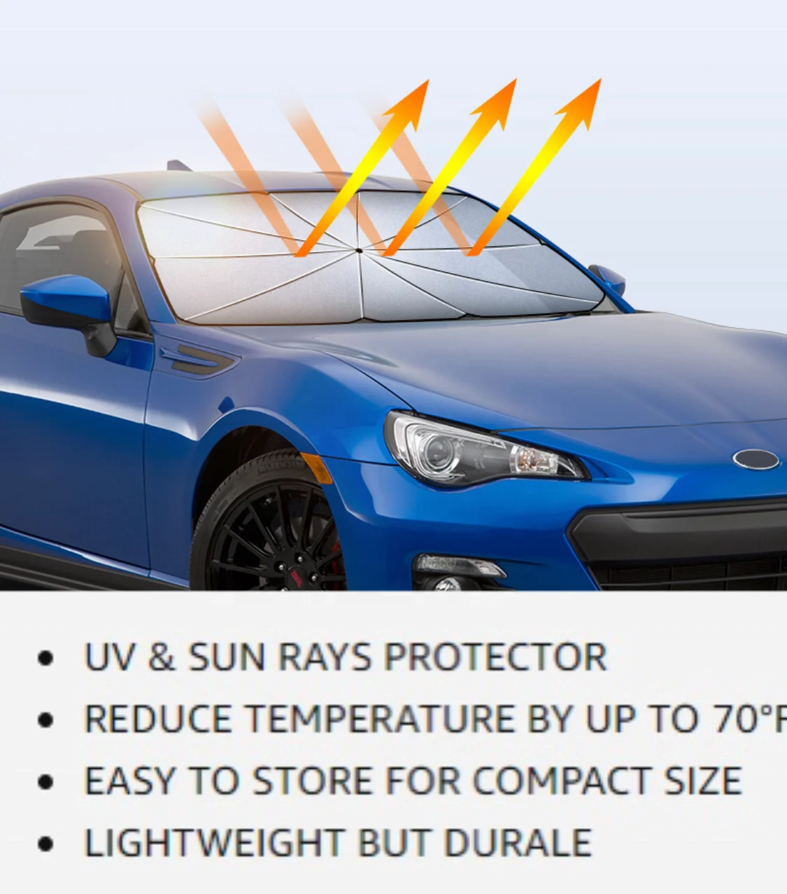 Custom Blocks UV Ray Protection Foldable Car Side Window Sunshade , Good Quality Windshield Sunshade for Car Foldable