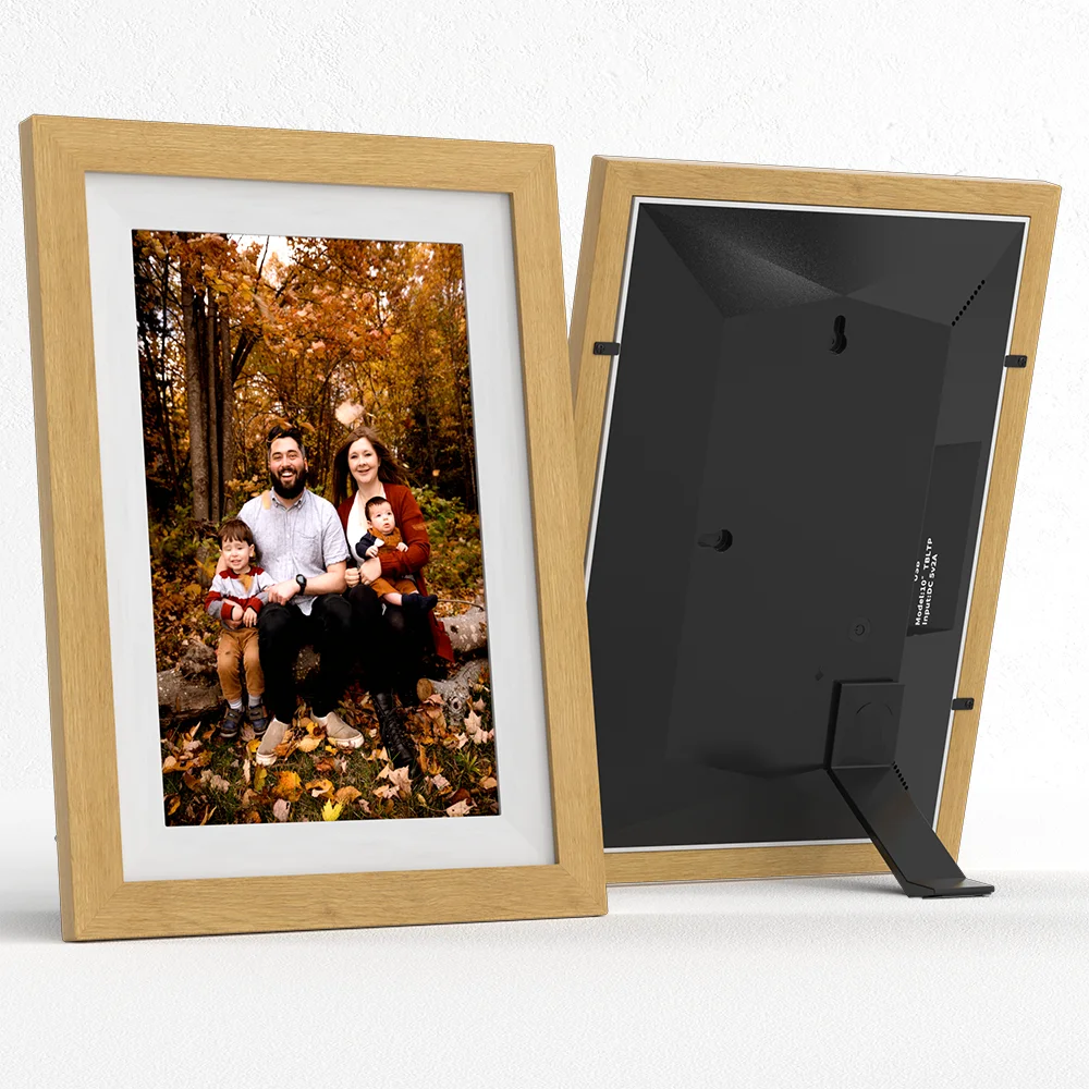 high quality wooden digital photo frame wifi 10.1 21.5 inch touch screen ips smart with mini large led video  picture gif foto
