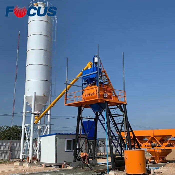 low price ready mix hzs25 concrete batching plant