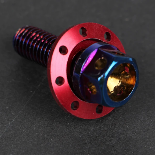 Fashion Colorful Anodized Gr2 Gr5 Titanium Screw For Bicycle