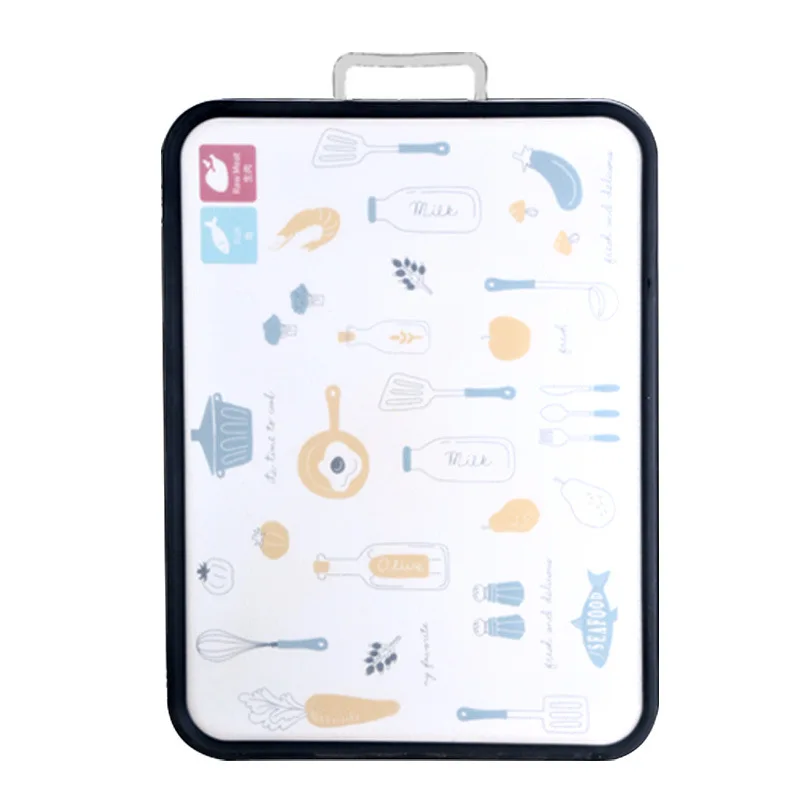 Kitchen  Various Sizes Rectangular Metal Non Slip Double Sided Plastic and Stainless Steel Chopping Board