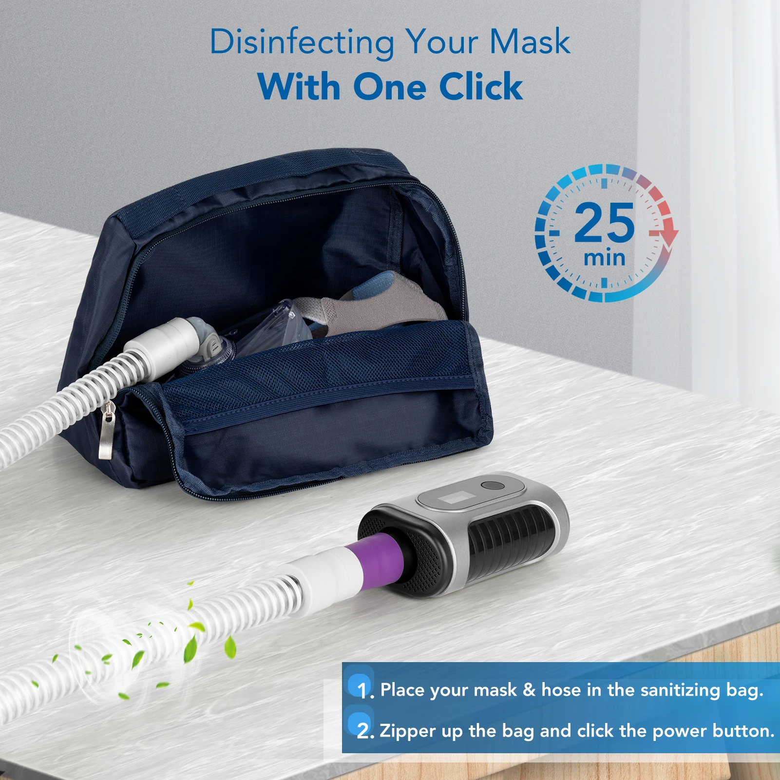 CPAP BIPAP MASK CLEANER AND CPAP AND MASK SANITIZER MACHINE CPAP OZONE MACHINE
