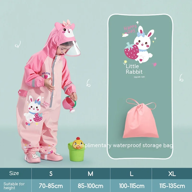 Kids Raincoats Waterproof Rain Jacket Hooded Rain Poncho Toddler Boys Girls Rain Suit Reusable Rainwear