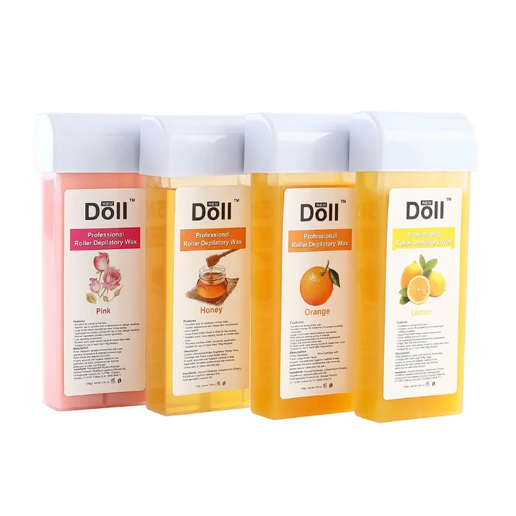Wholesale depilatory painless wax roller cartridges 100ml Roll on Wax Cartridge for Hair Removal