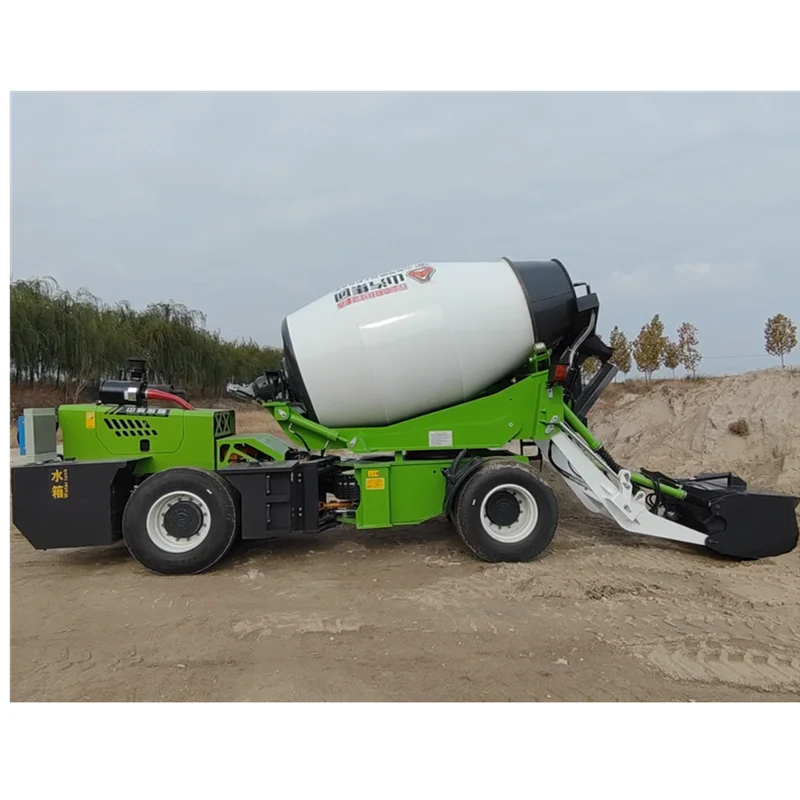 Model JBC4.0RW Bidirectional Self Loading Concrete Mixer Truck is a kind of unique vehicle which combines concrete mixer