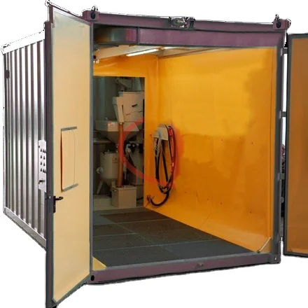 Customized steel cleaning 20ft 40ft transportable container sandblasting blast room